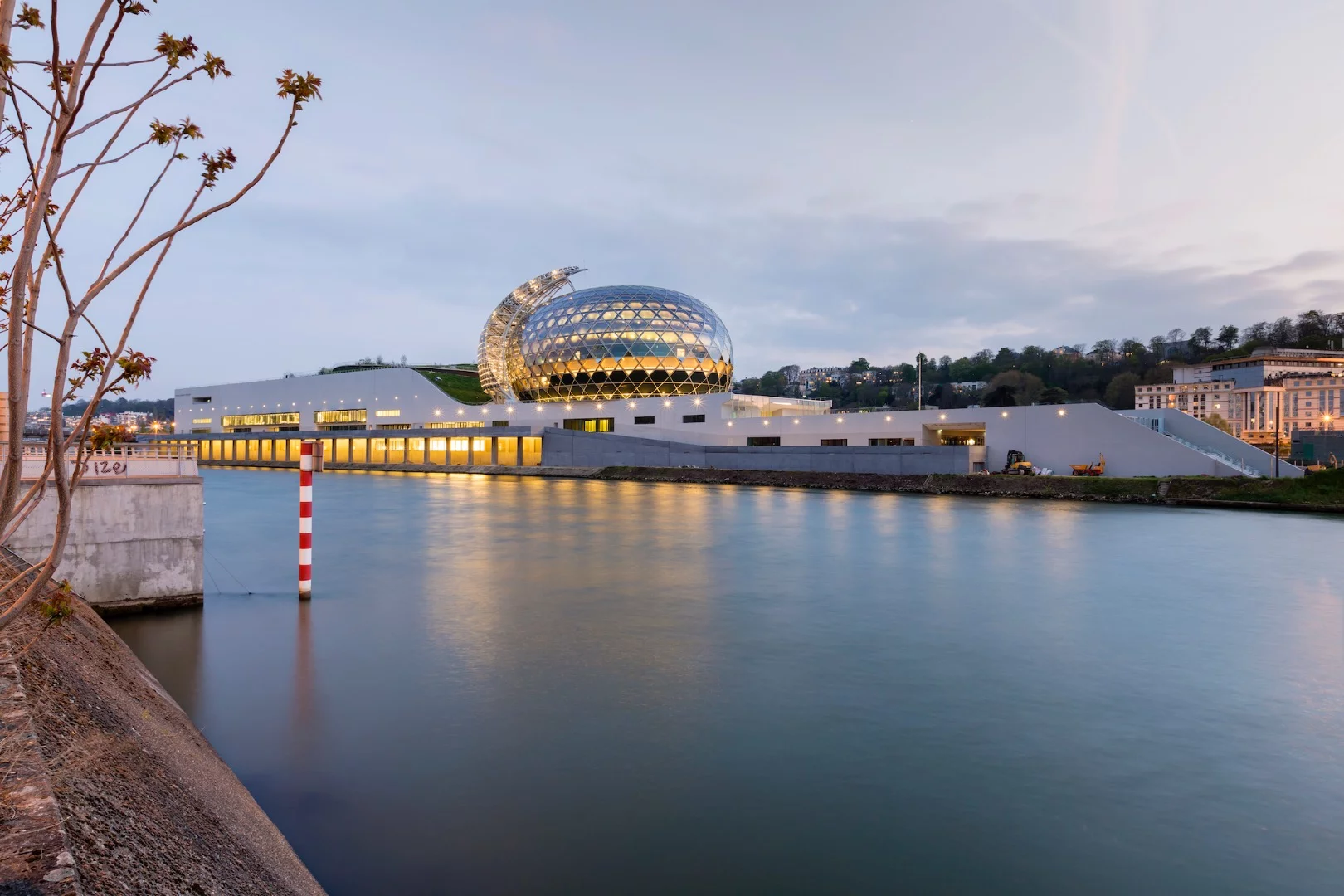 La Seine Musicale is located on an island in the center of Paris' Seine River