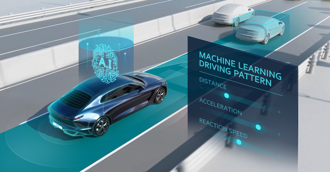 Hyundai calls its new system SCC-ML, or Machine Learning based Smart Cruise Control