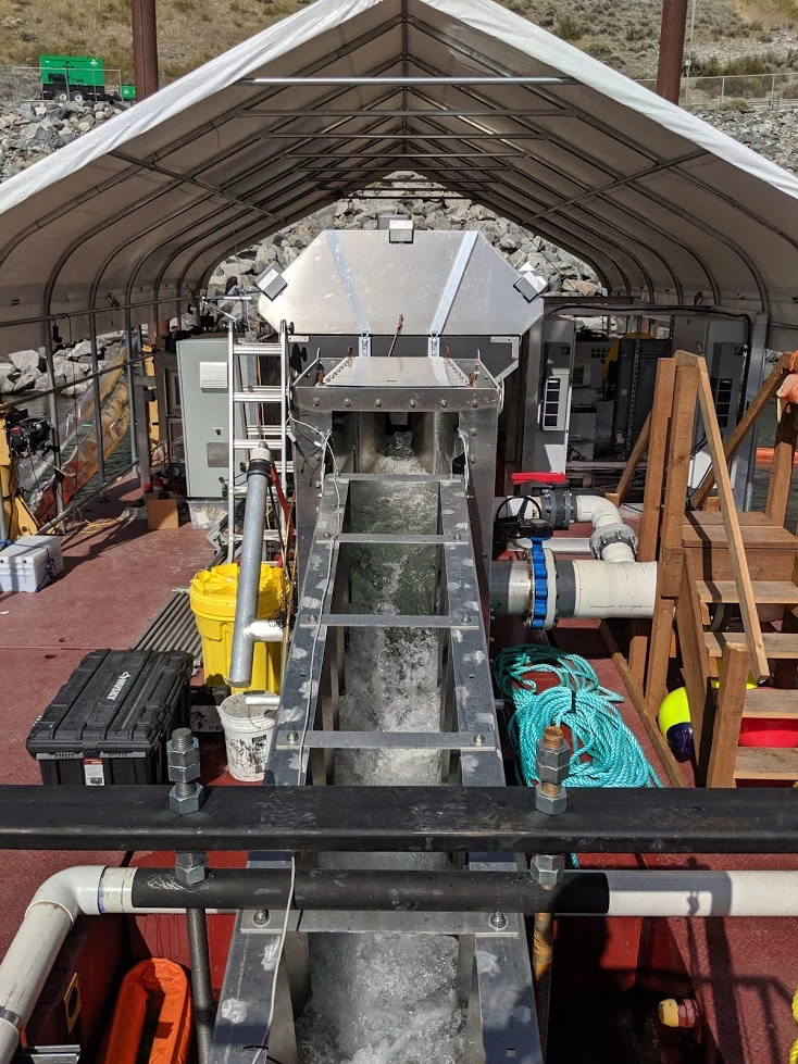 The Whooshh Passage Portal's Fishway chute