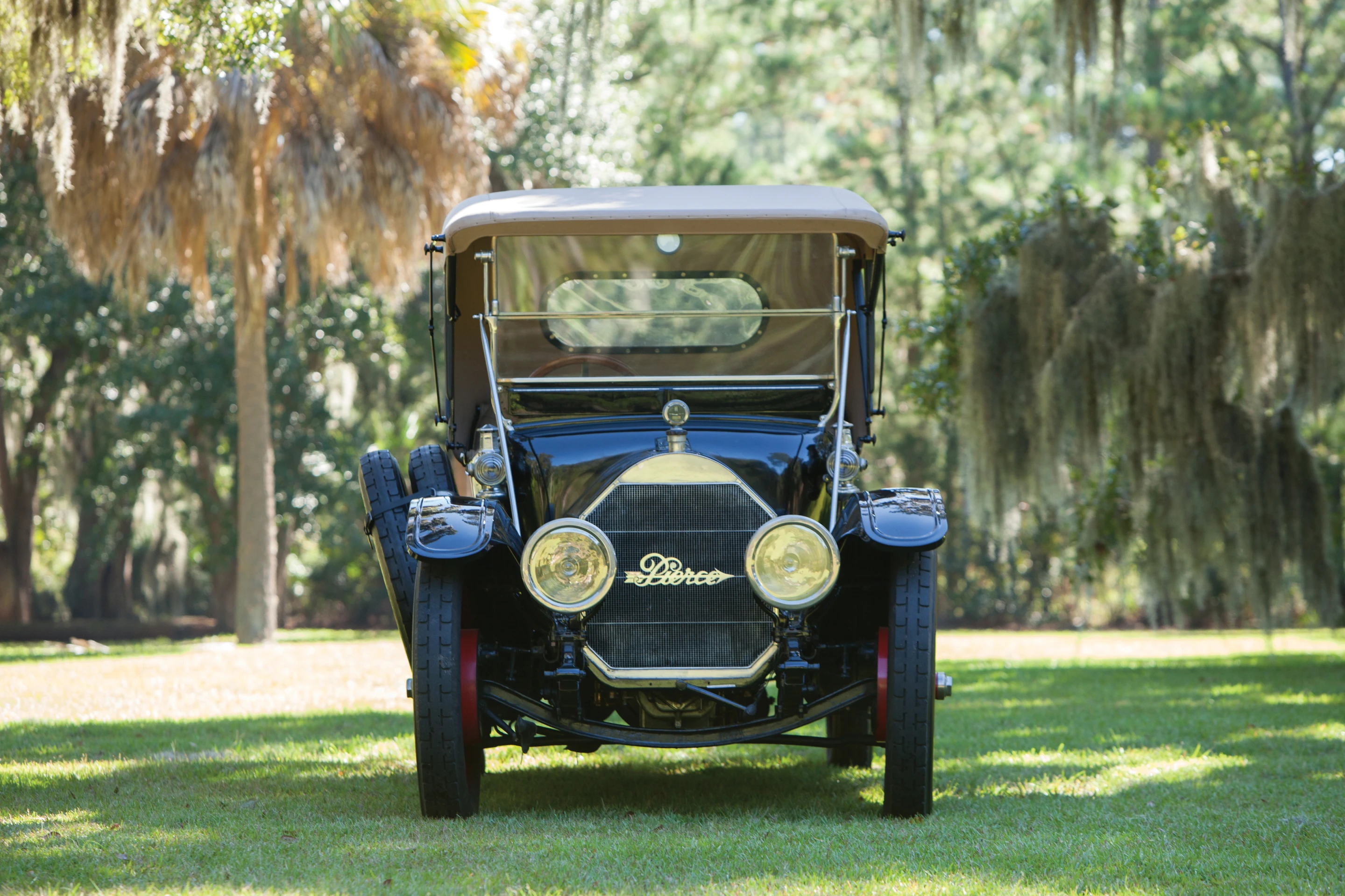 Over the last four years, the 1913 Pierce-Arrow Model 38-C Roadster has been repainted to original black