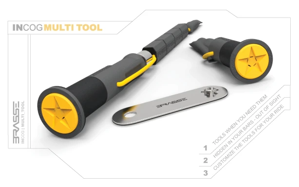 Incog takes the tools out of your pack and stores them in the bike