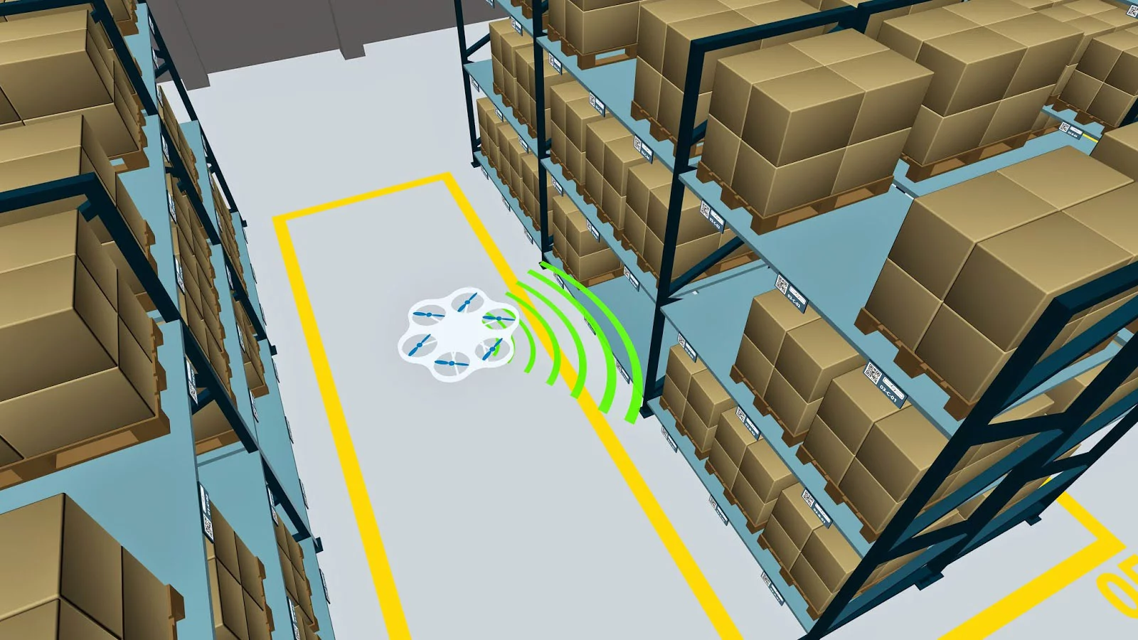 The autonomous flying robot will soon be capable of independent navigation and inventory administration (Image: Fraunhofer IML)