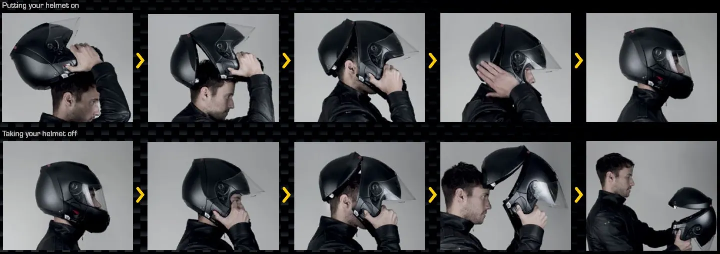 Putting on and taking off the Vozz RS 1.0 helmet is a seemingly easy task, even while wearing gloves and glasses