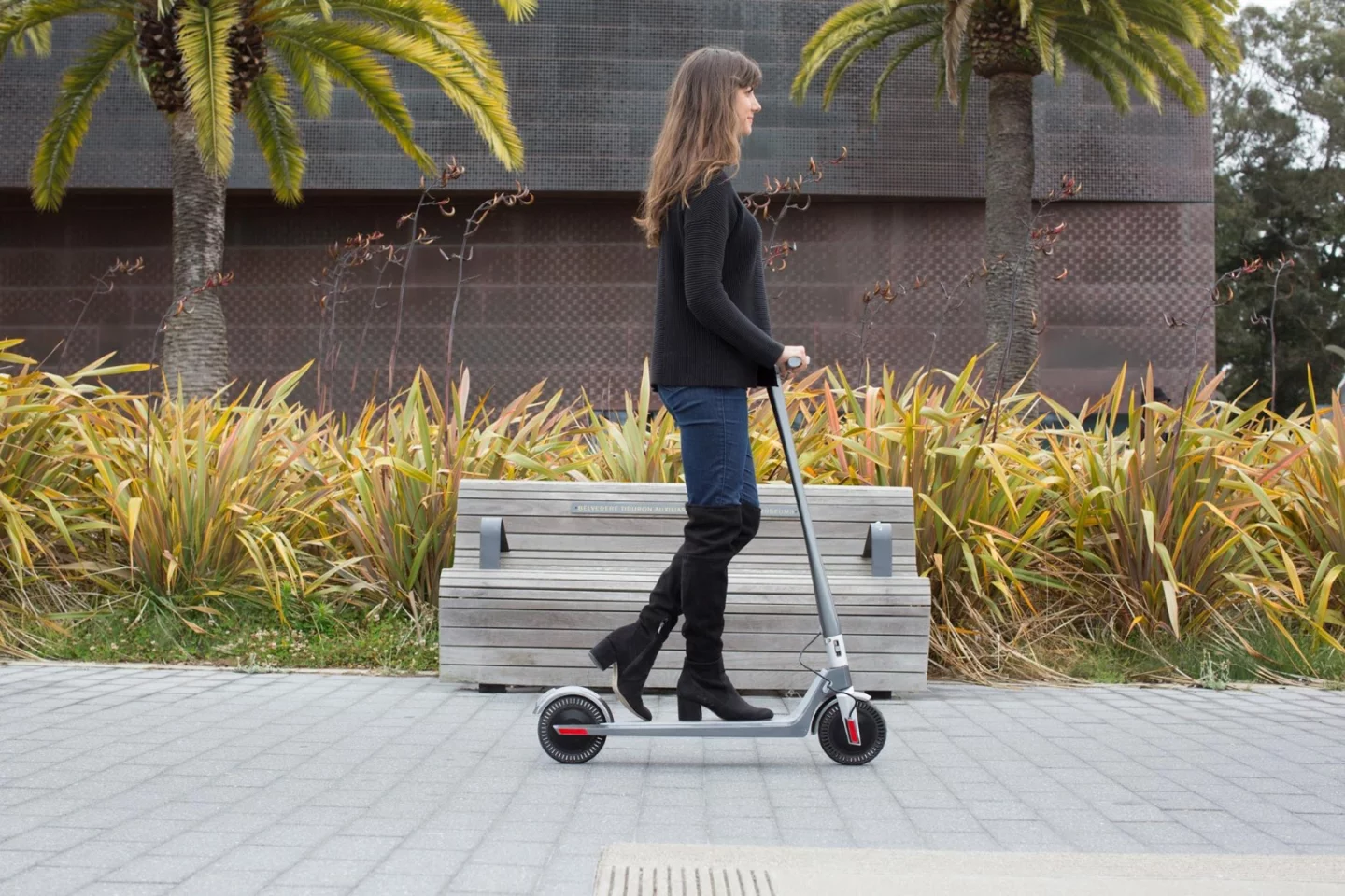 The Unagi Scooter comes with either a 250 W front wheel motor or a dual motor setup with 200 W at the front and 250 W to the rear