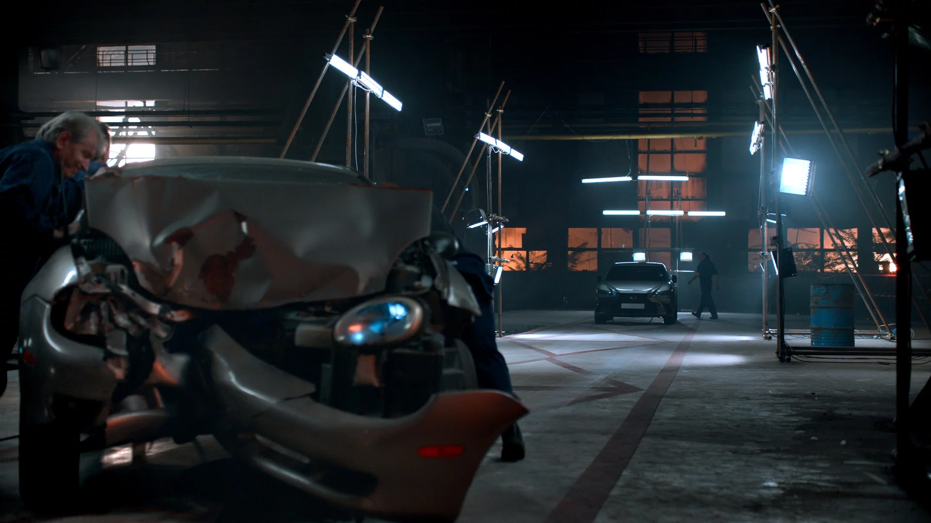 The previous victim of the crash test shows us what might happen to our hero if he fails