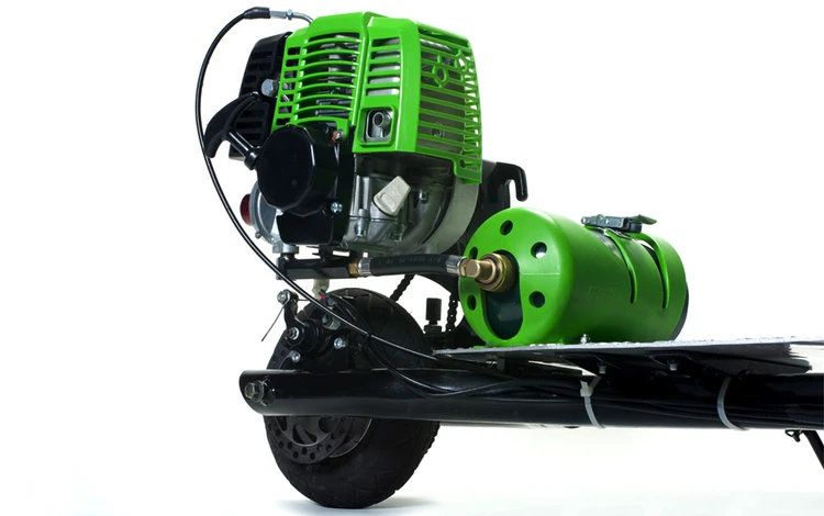 It has a 25-cc four-stroke engine