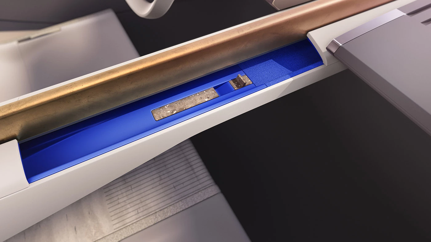 Slot one of three included 'totems' into the center console to engage a theme for the interior's lighting, graphics and scents