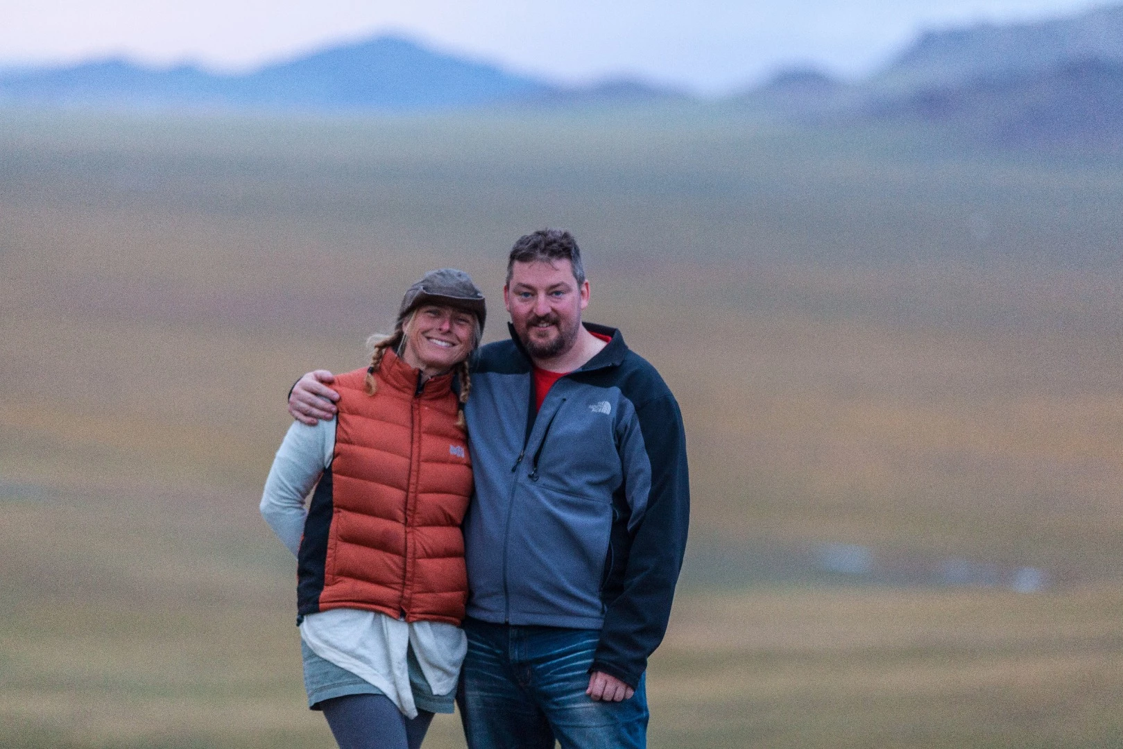 Emily Hewitt and Loz Blain, near Tudevtey