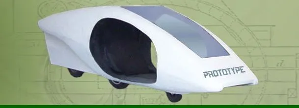 The Thrustcycle SRT is a three-wheeled vehicle that incorporates a gyro/flywheel system to maintain its balance, and harvest power from braking