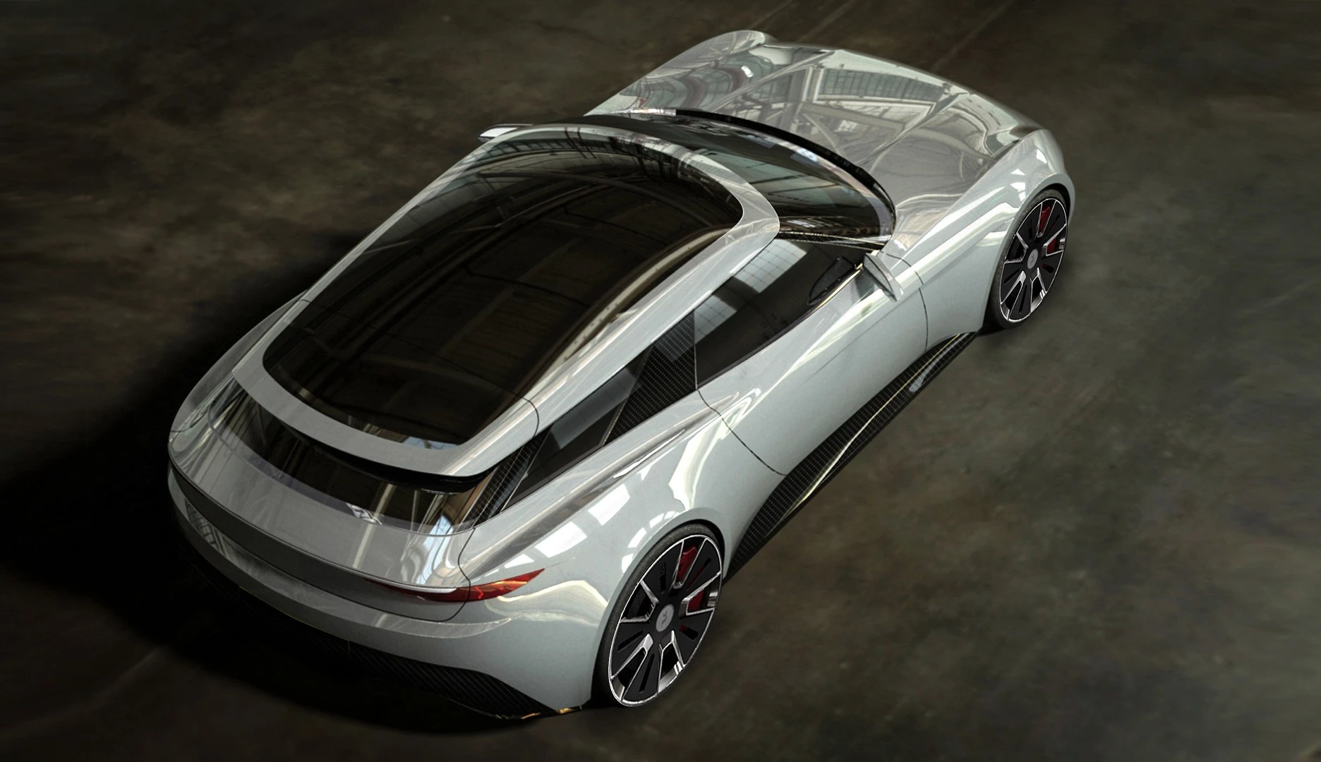 The shooting brake body style of the GT is a two-door supercar with plenty of luggage space