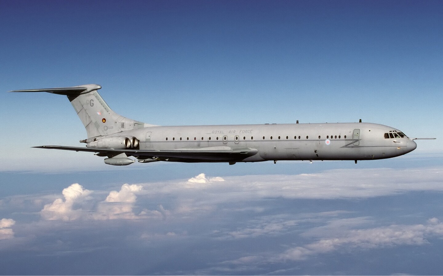 There's something archetypal about the Vickers VC10. That's partially due to its large wings – designed to give it the take off and landing performance of a much smaller airplane for use in airports with short runways, or high-altitude locations. Despite being enormously popular with passengers and crew alike, a trend for extending runways nullified its competitive advantage as a passenger airliner, and its design proved unsuited to newer engine technology. Though production ceased in 1970, the Royal Air Force flew VC10 until 2013.