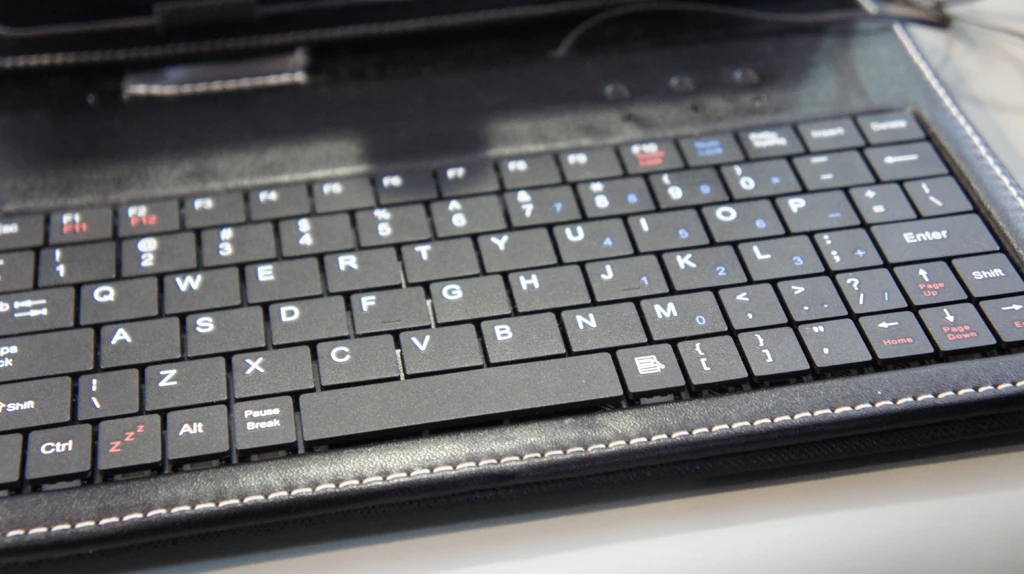 Close up of the tactile keyboard