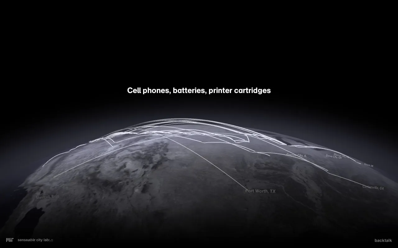 MIT's backtalk project aims at tracing the journeys of discarded electronics by applying location trackers to a number of products