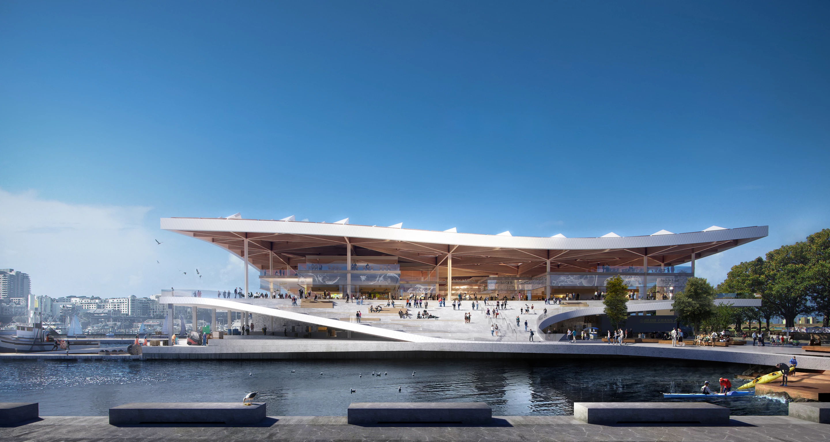 Sydney Fish Market will measure 65,000 sq m (around 700,000 sq ft) and will be flanked by two public plazas