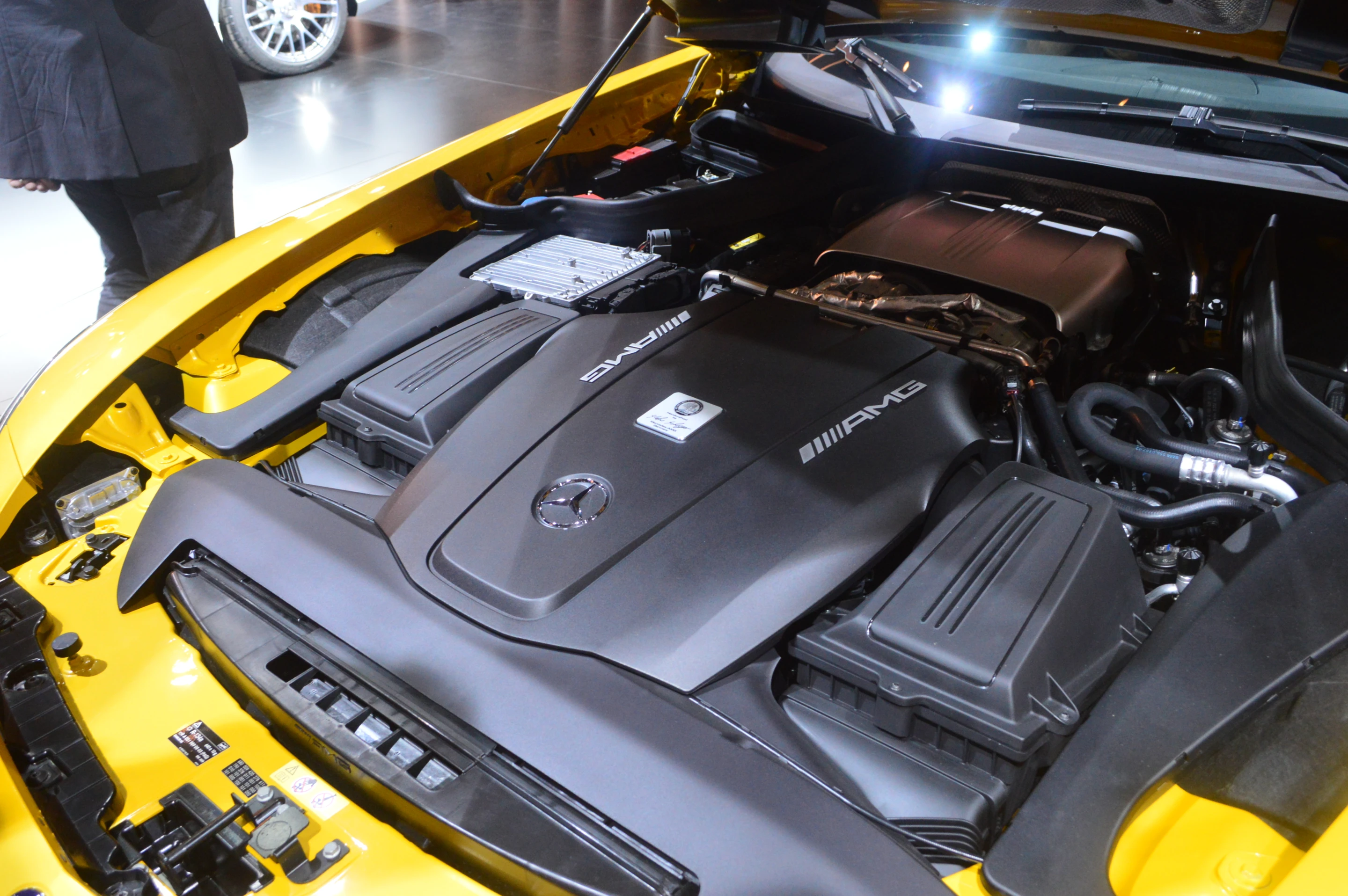 The AMG GT and GT S both employ a reworked twin-turbo V8 (Photo: C.C. Weiss/Gizmag)