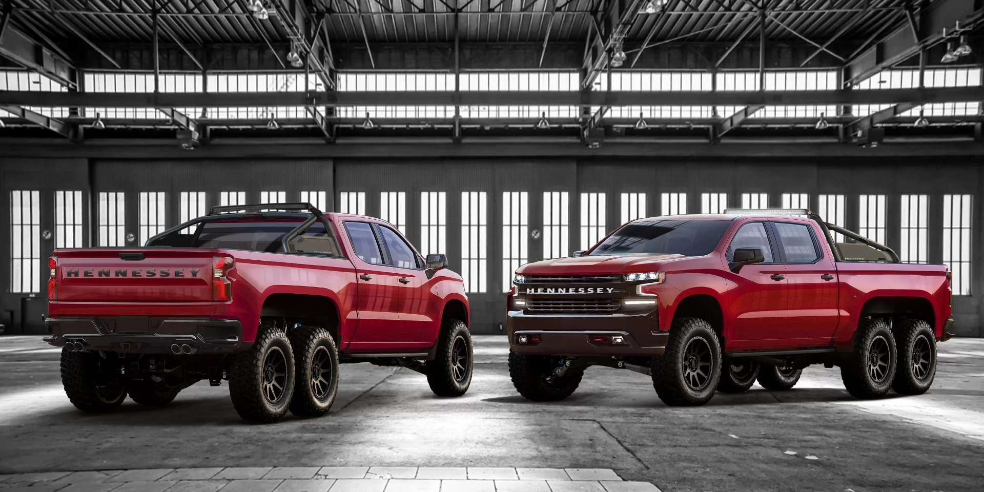 Based on a factory Chevrolet Silverado pickup, the Hennessey Goliath has several major upgrades