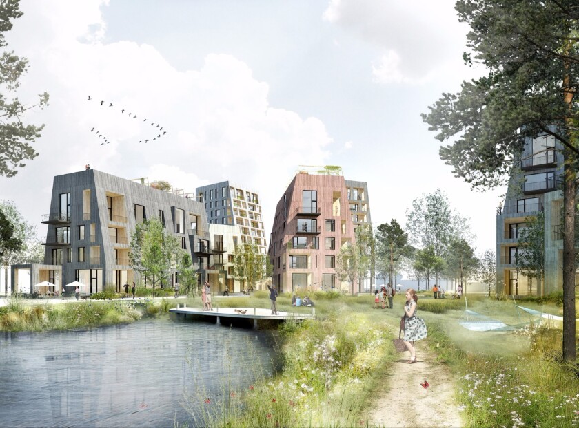 Örnsro Trästad will be built from the ground up as neighborhood and public park in equal measure