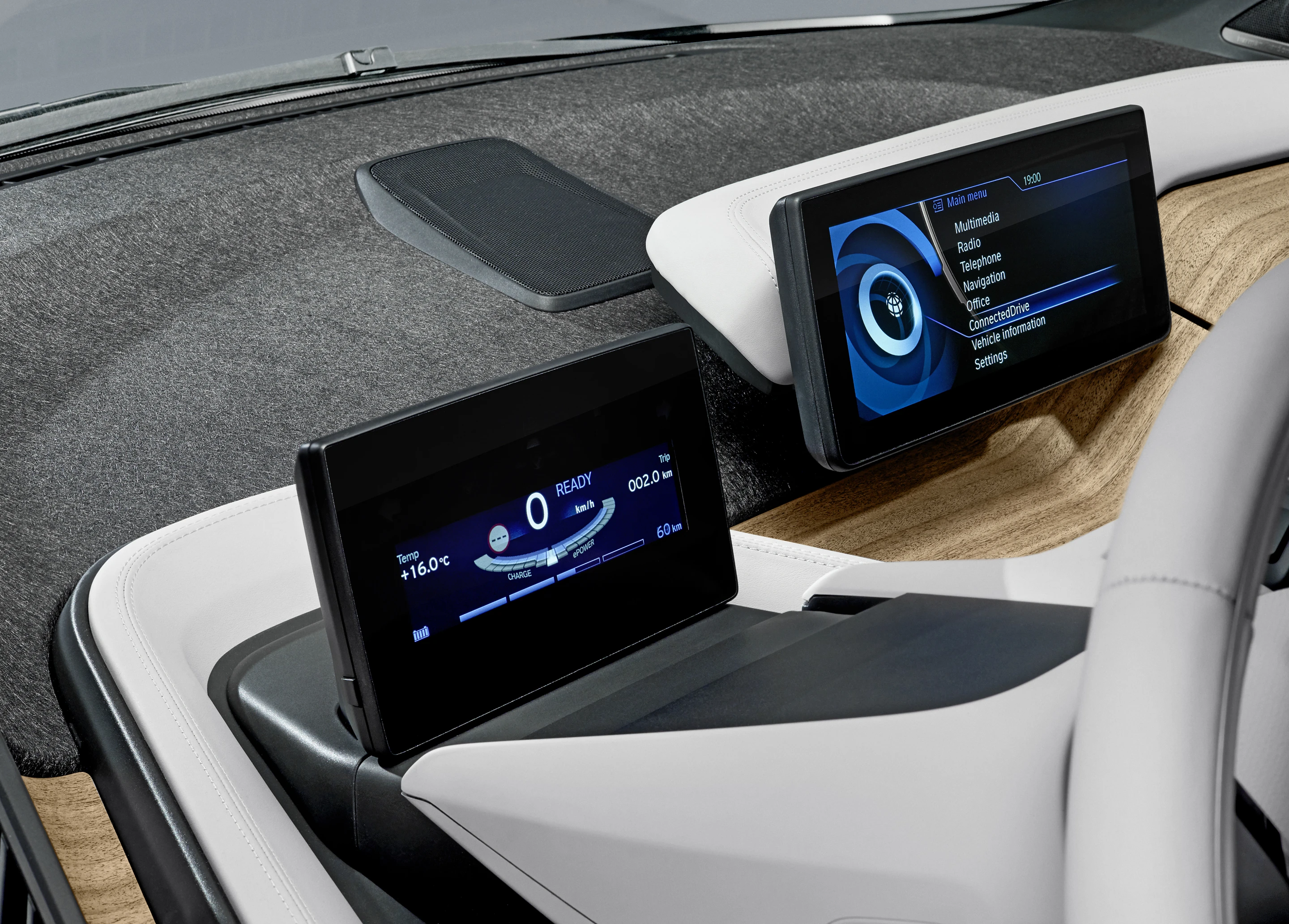 The i3 comes standard with a ConnectedDrive infotainment system tailored to electric driving