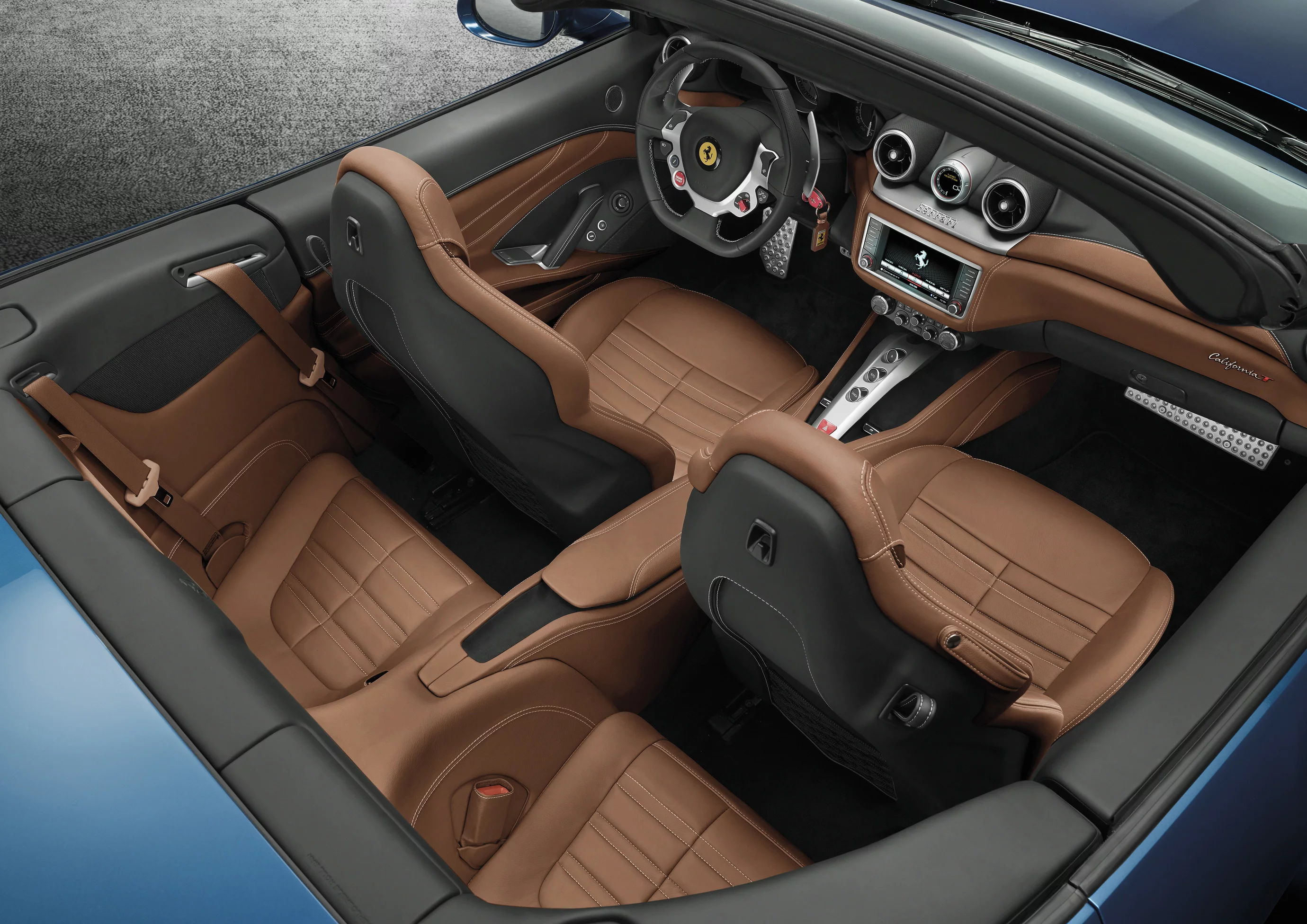 The Ferrari California T can seat four