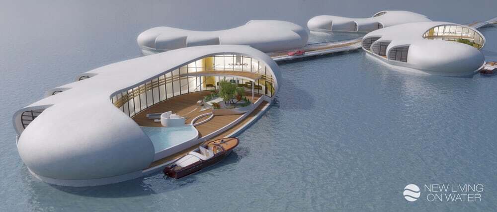 New Living on Water envisages the units being used for hotels, as well as for private homes