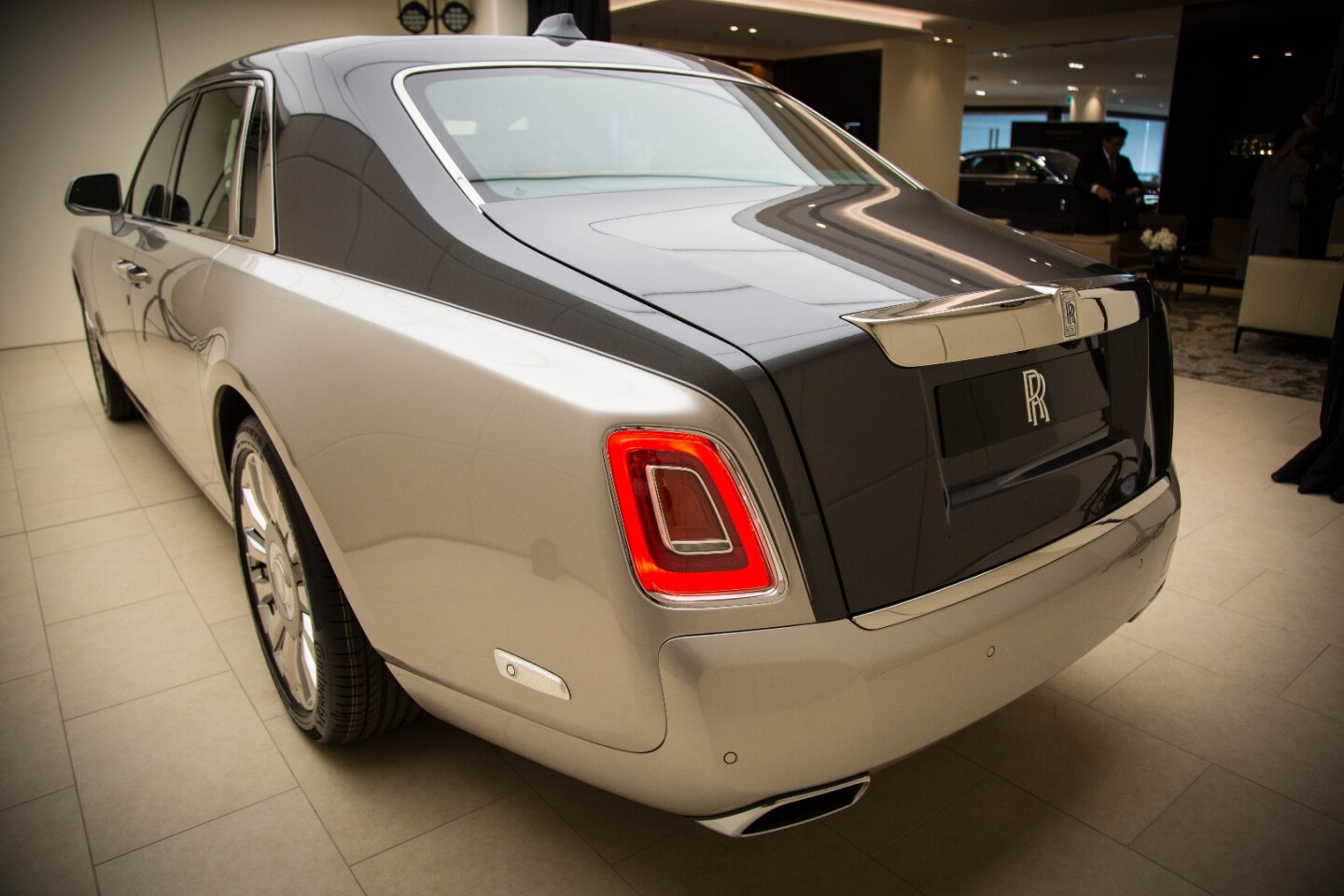 The two-tone look of the new Phantom helps accentuate its curves