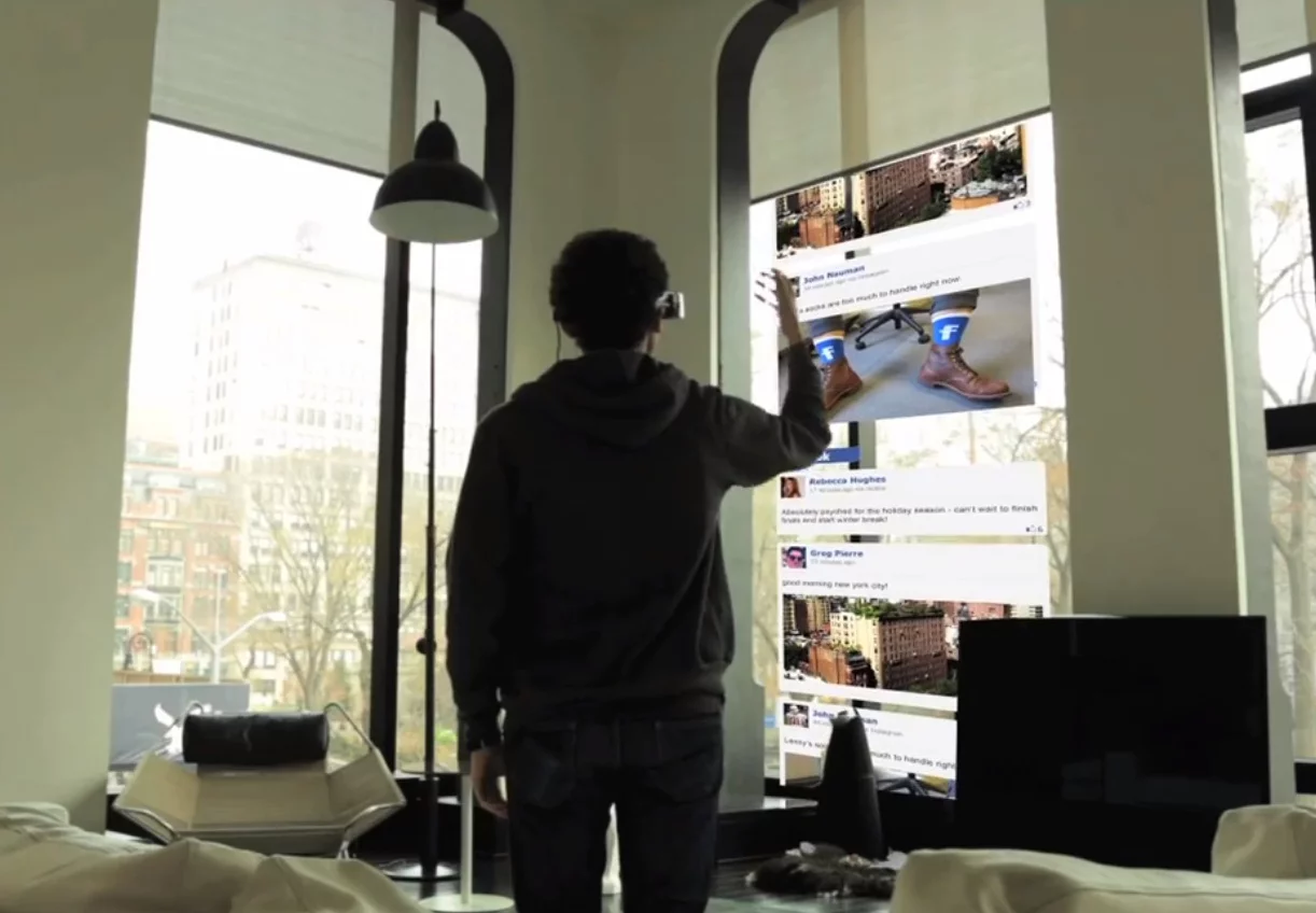 meta's gesture-controlled augmented reality glasses in use with 3D applications