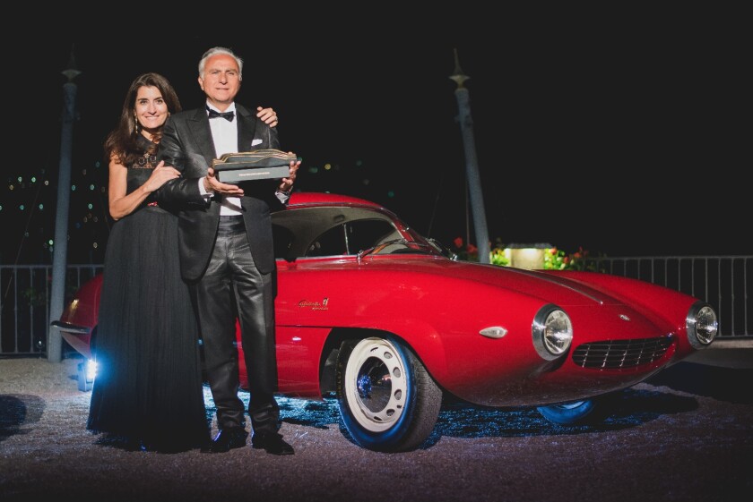 The "Best of Show" Award at Concorso d'Elegenza Villa d'Este is judged by the jury and known as the Trofeo BMW Group and this year it went to the 1957 Alfa Romeo Giulietta SS Prototipo Coupé, styled by Bertone, and presented at Villa d'Este by Corrado Lopresto, Italy. Sixty years prior in October 1957, the same car was presented by Alfa Romeo at Autosalon Turin.