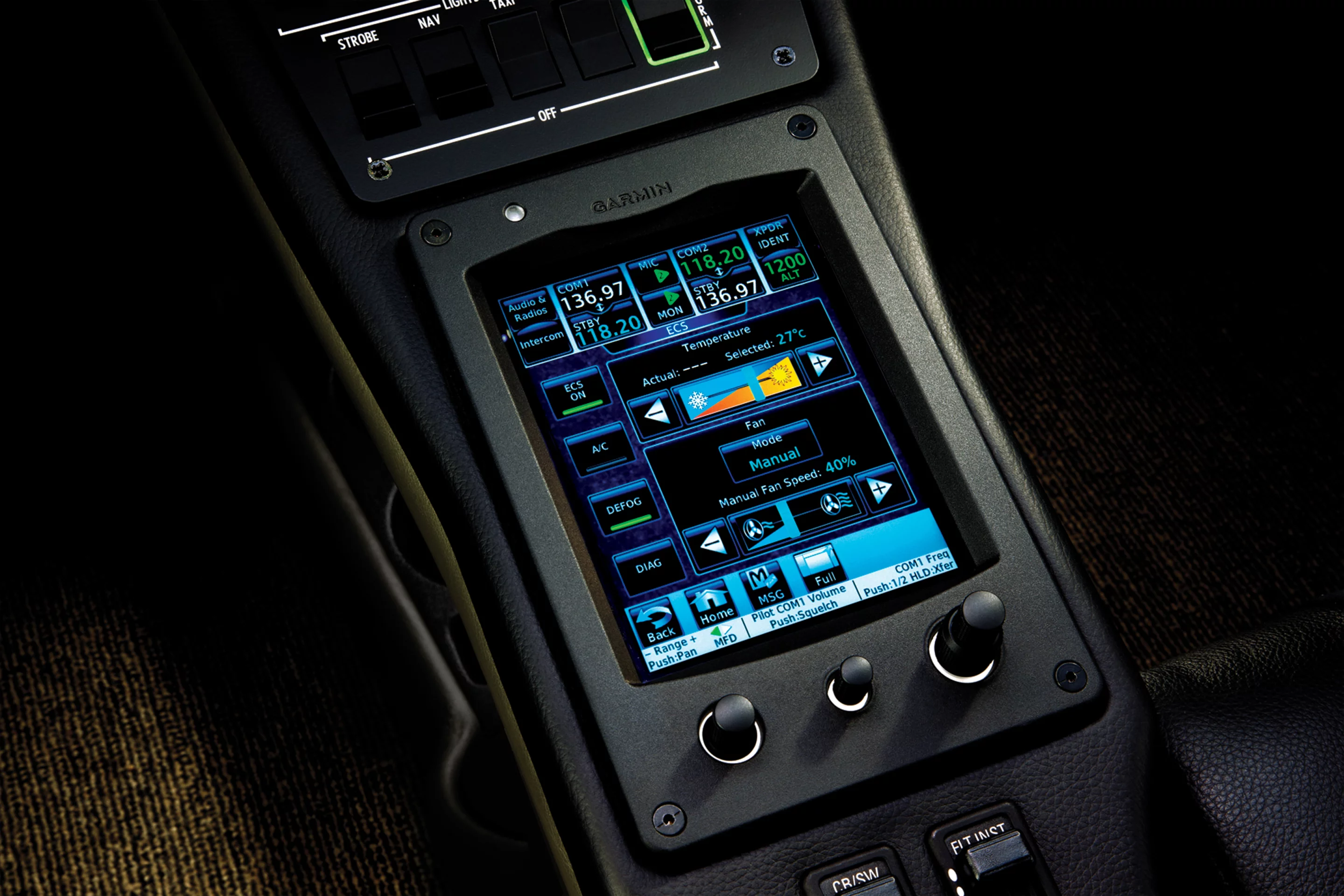 The TTX includes the Cessna Intrinzic avionics suite, powered by the Garmin G2000 system and incorporating Garmin's GTC touch controls via a 14.1-inch high-def display