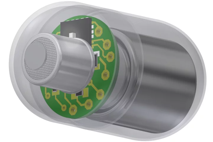 A transparent rendering of the gas-sensing capsule (Image: RMIT)