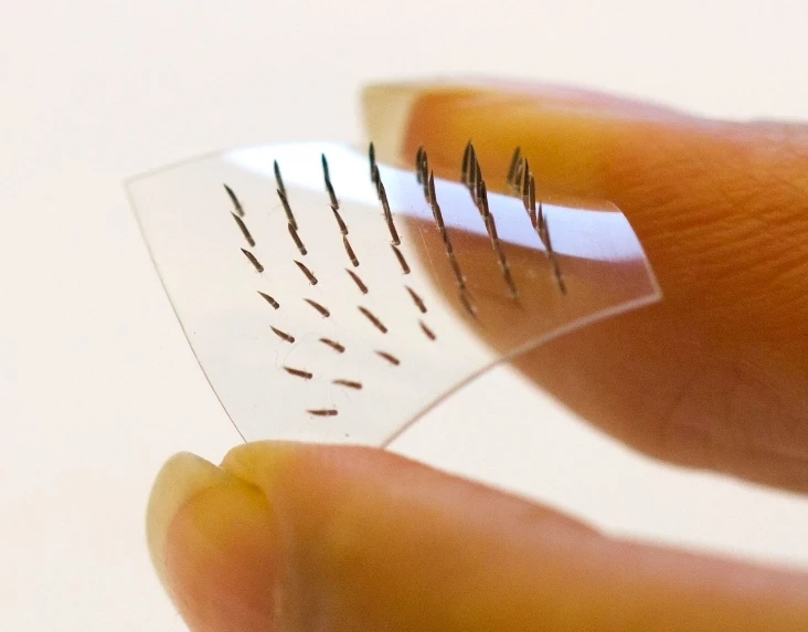 The team says this is the first time these materials have been scientifically tested in a microneedle array