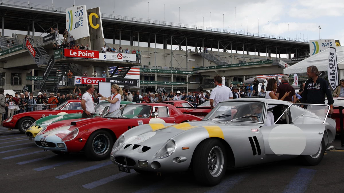 A king's ransom of Ferraris (including 20 Ferrari 250s, four Californias and four GTOs) recently assembled for a rally called “Le 250 Tornano a Casa”, with the final destination being Maranello. This pic was snapped at the 2014 Le Mans Classic. Image: Ferrari