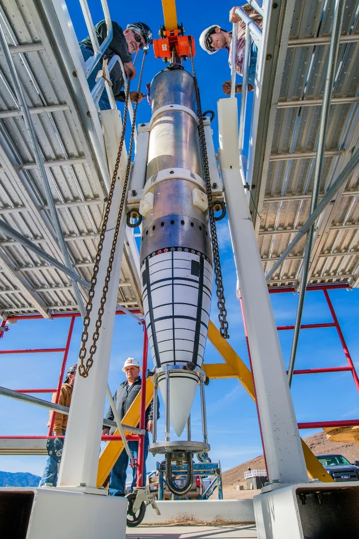 The test involved an inert mock warhead