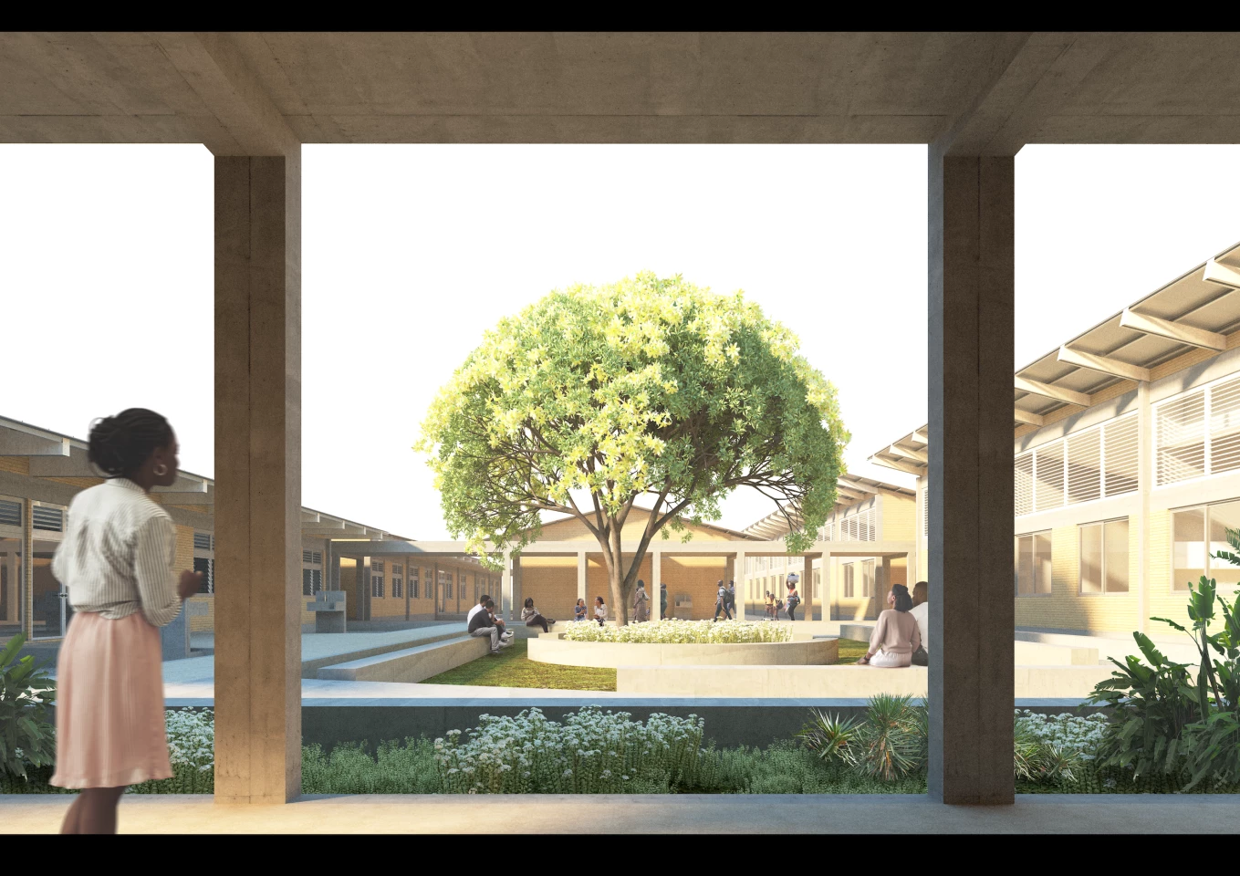 District Hospitals will be arranged around a central courtyard