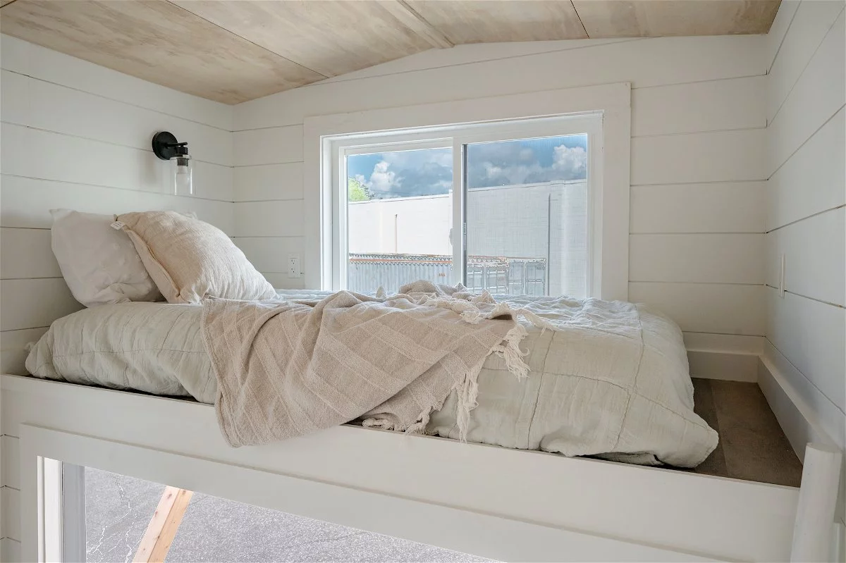 The Overlook's sleeping area is located in the home's cantilevering section