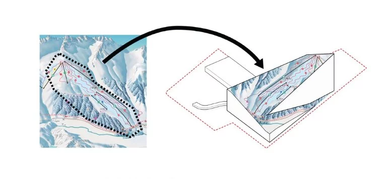 The design takes an Alpine ski run and puts it on the modified roof of a waste-to-energy power plant