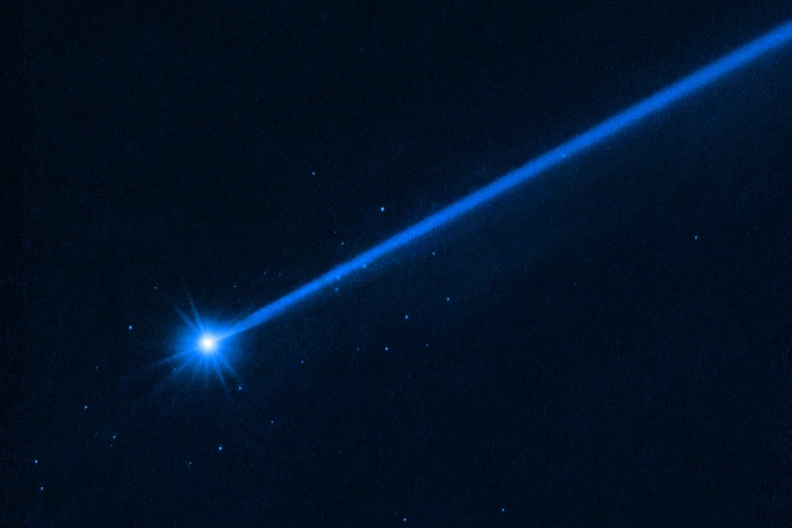 This NASA/ESA Hubble Space Telescope image of the asteroid Dimorphos was taken on 19 December 2022, nearly four months after the asteroid was impacted by NASA’s DART (Double Asteroid Redirection Test) mission