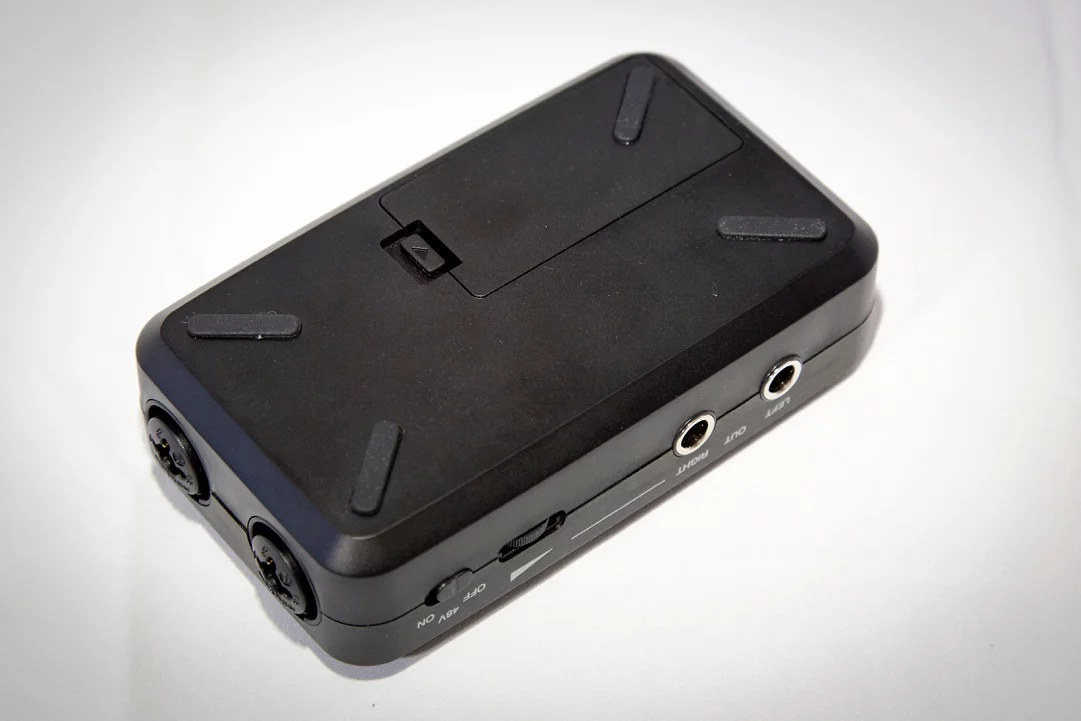 Two AA batteries power the iRig Pro Duo, saving your smartphone or tablet battery for other things