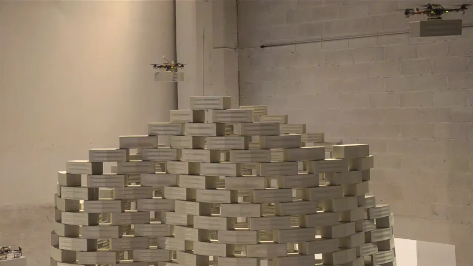 In 2011, researchers presented a six-meter (20 ft) tall tower constructed from 1,5000 polystyrene bricks, every one of which neatly assembled without any assistance from a human hand
