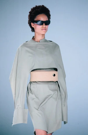 The outfit, along with Intel's smart glasses and belt, looks to be straight out of an 80s sci-fi movie
