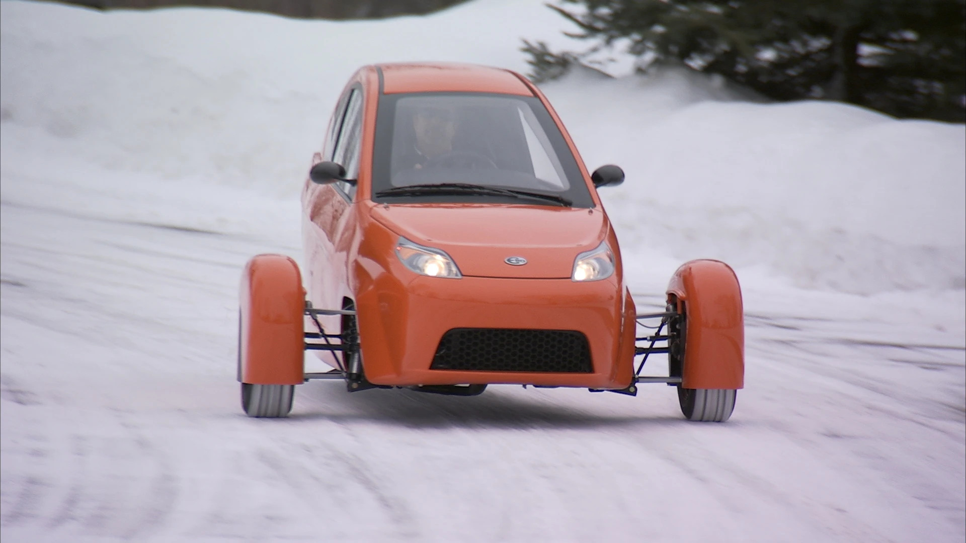 The FWD traction of Elio Motor's three-wheeler being put to the test