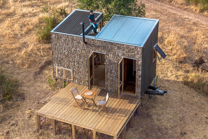 The Terra m3_Tiny House is topped by a small rooftop terrace