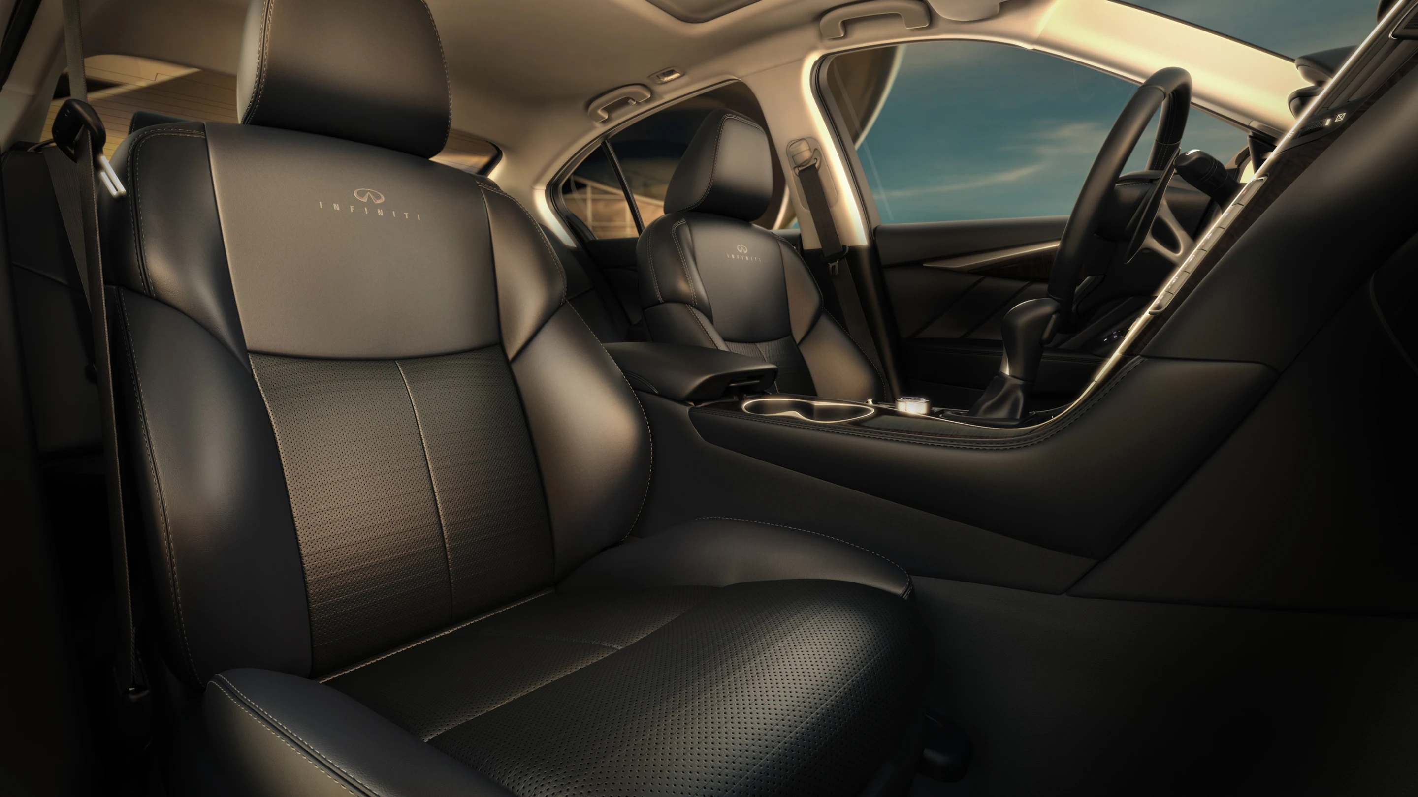 Stylistically, the Q50 is more severe and edgy