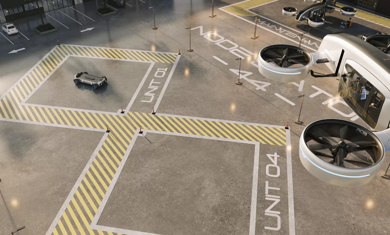 Node Air plans to land the VTOL drones right on top of the EV chassis