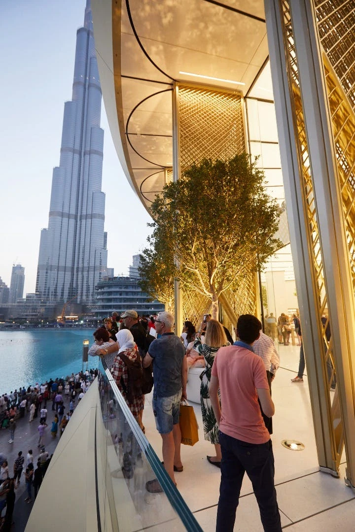The Apple Dubai Mall's trees sit in motorized planters which rotate to ensure the greenery gets even sunlight