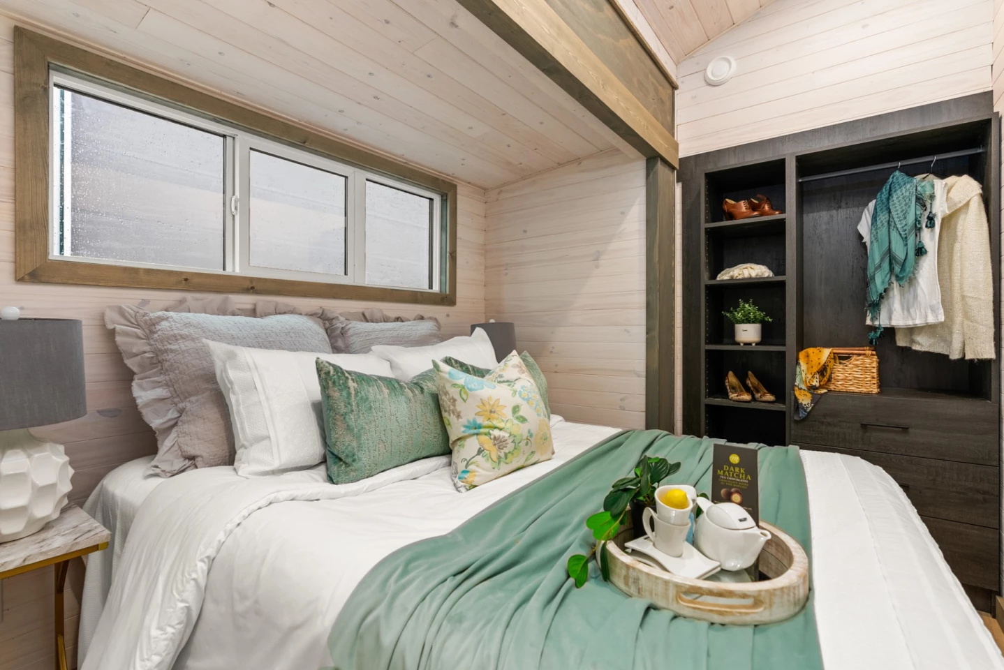The Cortes' two downstairs bedrooms are spacious and include built-in storage