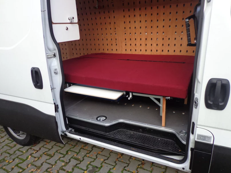 The B&B folded out into double bed