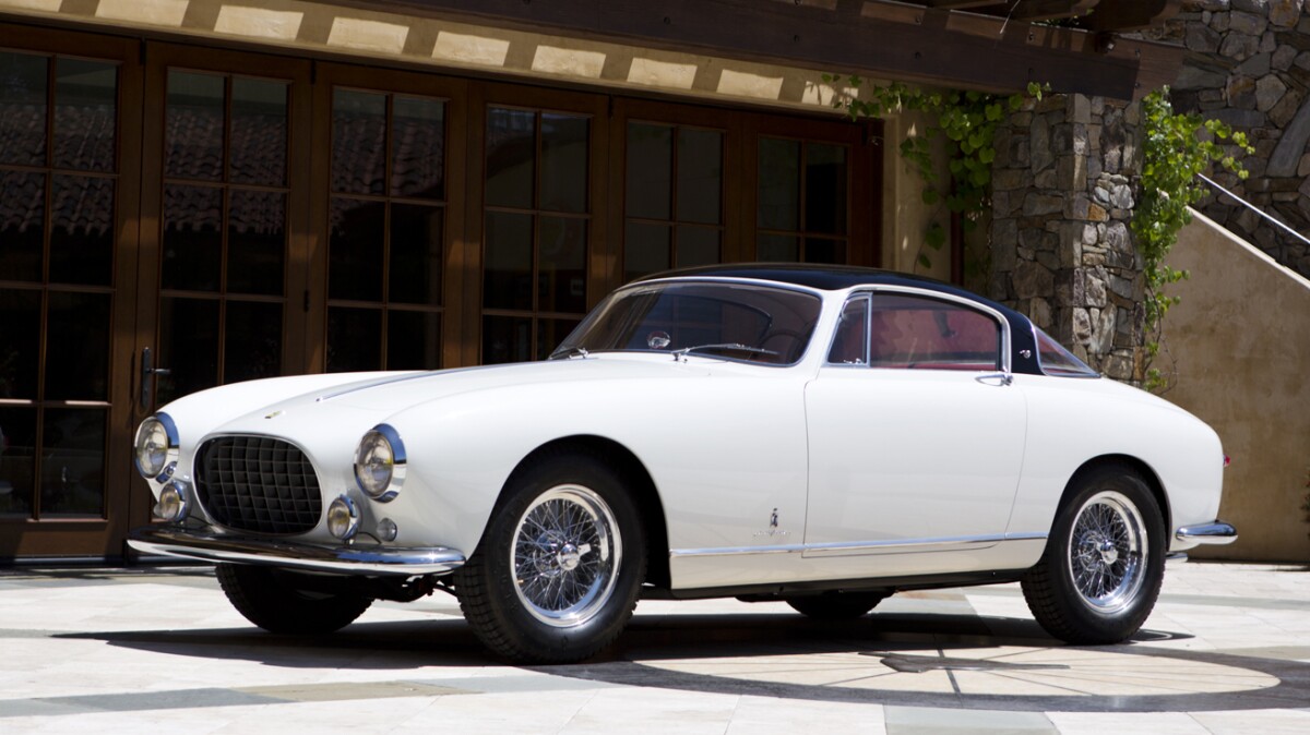 This 1956 Ferrari 250 Europa GT is the very last 250 Europa GT built, and a well-recorded pedigree including display at the 1956 Brussels Motor Show and period competition history. Fully documented by Ferrari historian Marcel Massini, the car has since been restored to concours quality by respected marque specialists. Auctioneer's Estimate: US$2,500,000 - $3,000,000. Official Auction Description and Images. Image: Brian Henniker.