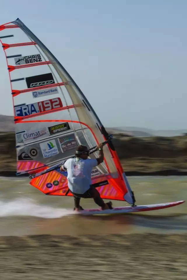 Antoine Albeau on the "fast channel" outside Lüderitz, Namibia