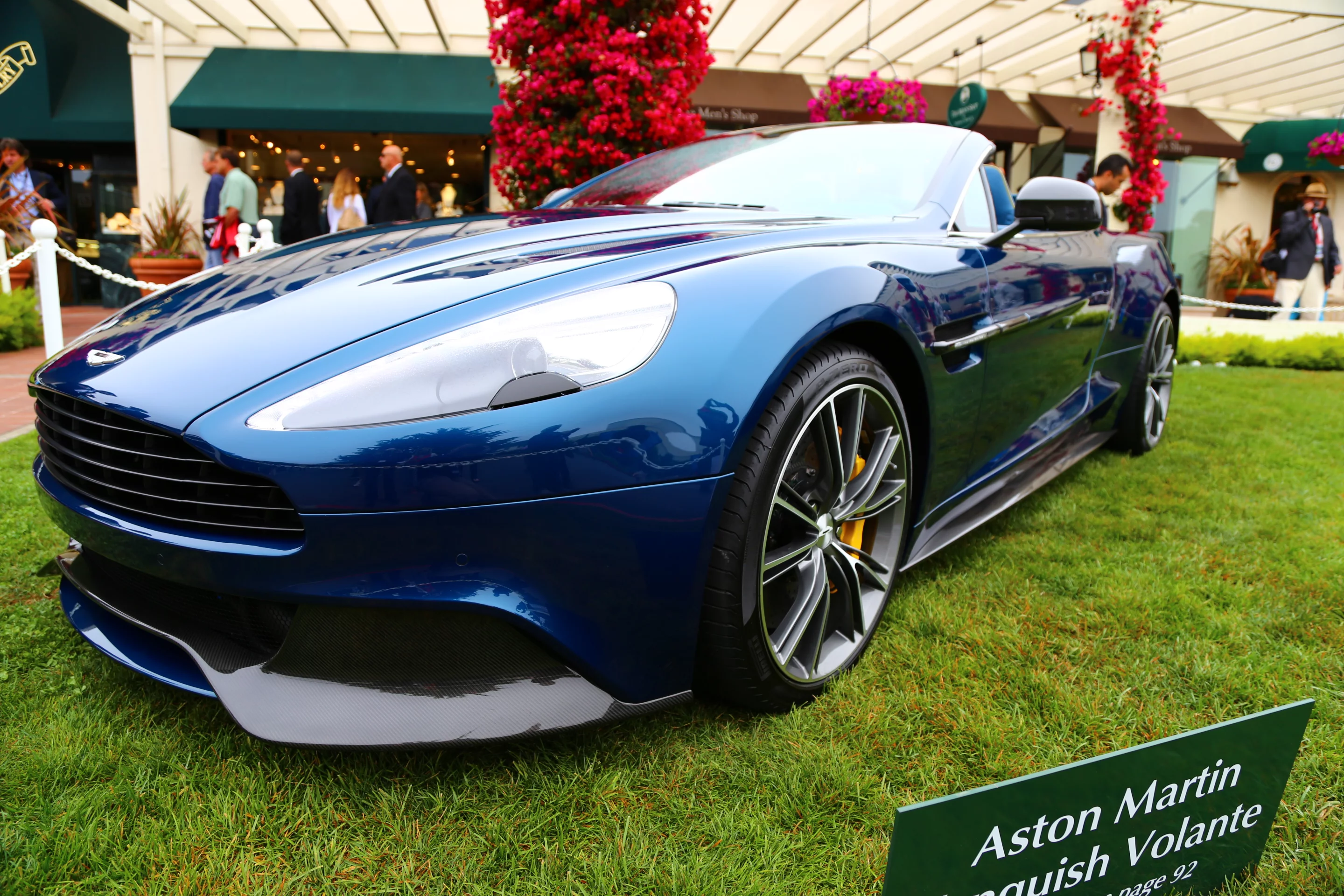 Aston Martin's Vanquish Volante made its world debut at Pebble Beach, and will go on sale in 2014 for around the $298,000 mark (Photo: Angus MacKenzie/Gizmag.com)