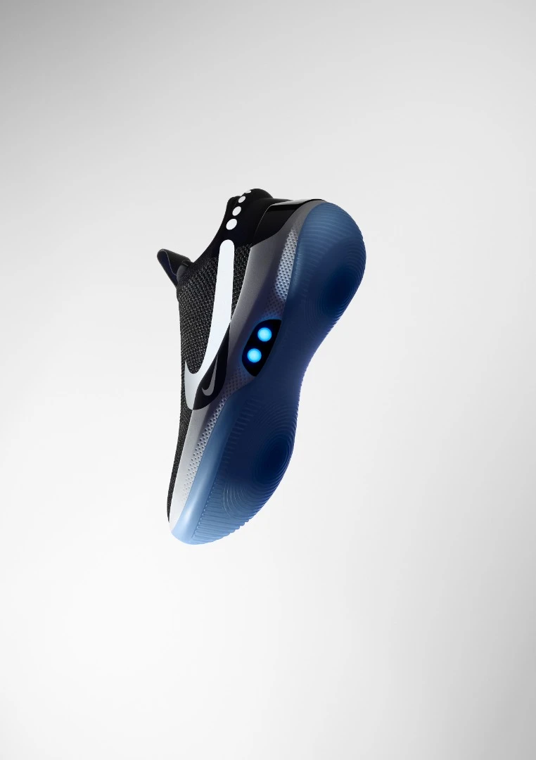 Nike imagines its Adapt BB basketball shoes doing more than help during the the pre-game